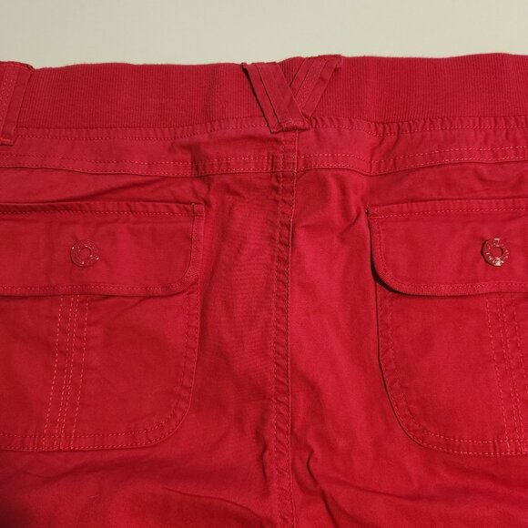 Gloria Vanderbit Shorts High Rise‎ Red Womens Size 14 36-38×10 Stretch Waist NEW - Picture 5 of 15